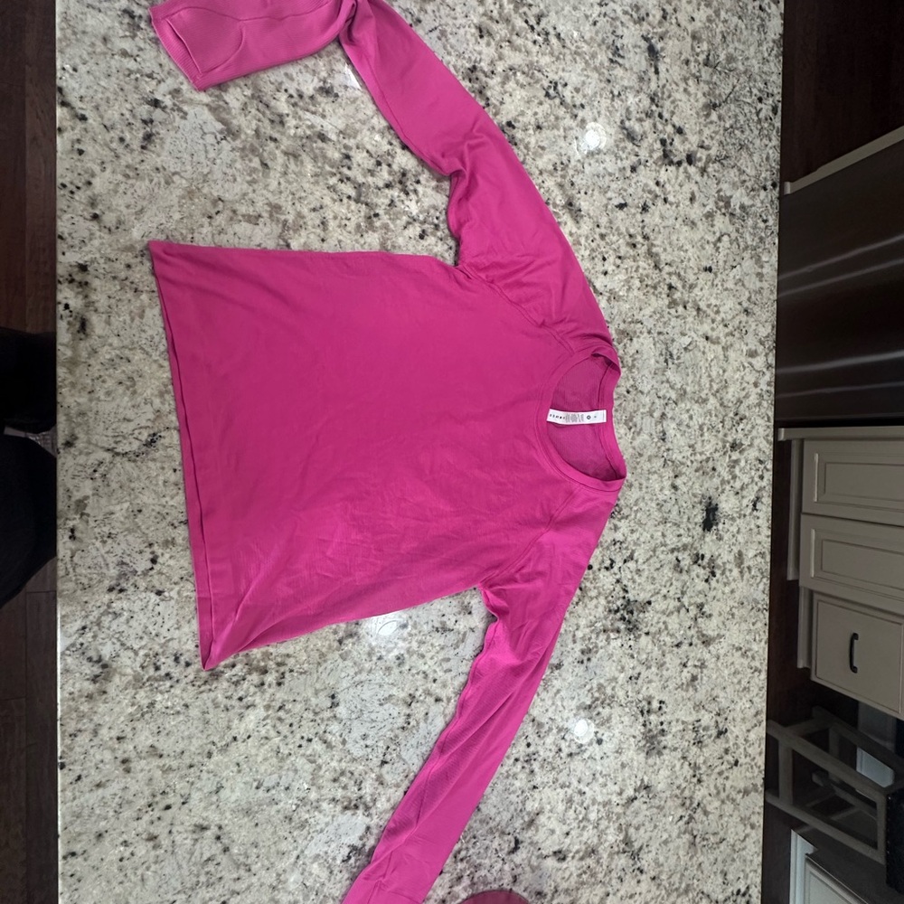 Lululemon swifty long sleeve 2.0 waist length pink NWOT